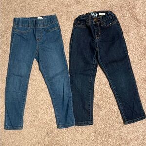 Toddler Girls Jeans Set - Blue and Dark Blue